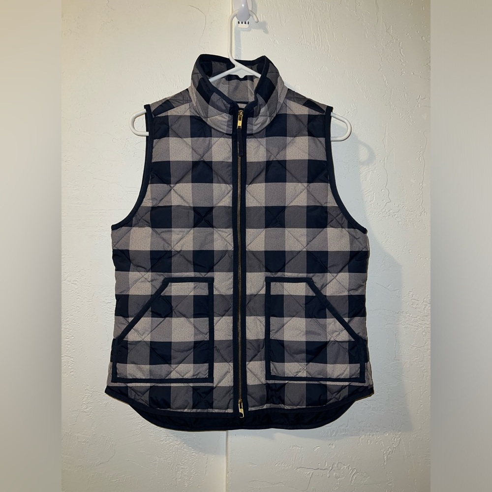J. Crew Plaid Puffer Vest